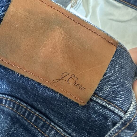 J Crew Slim Boyfriend Jeans Women Size 32 Petite Medium Wash Denim Stretch Crop - Picture 11 of 12